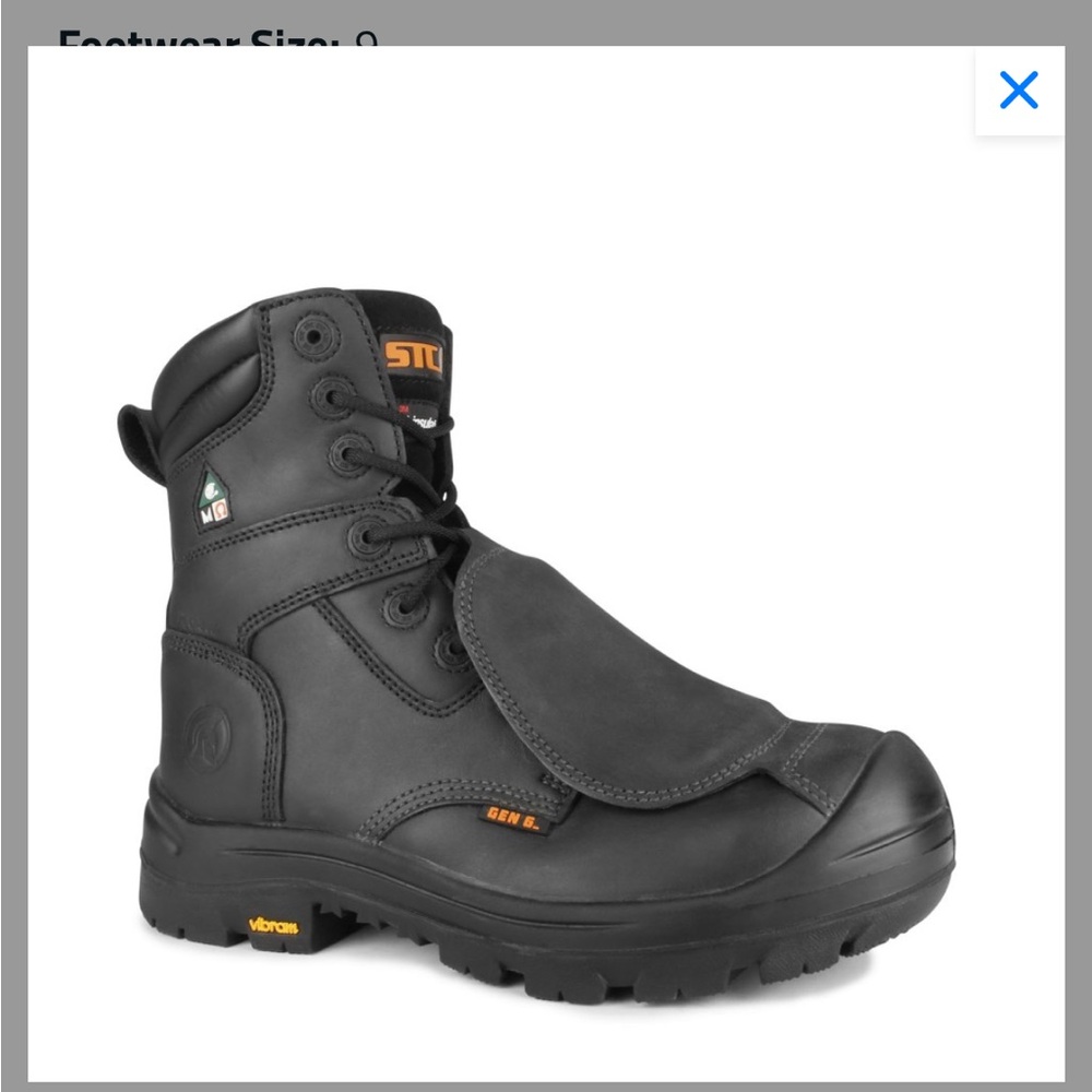 BOOTS | Unisex STC Alloy Composite Toe and Metatarsal boots size 6